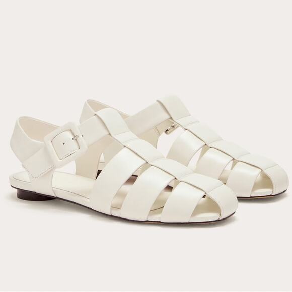 Everlane The Day Fisherman Sandal Canvas White Leather Size 8.5 New Without Box - Picture 11 of 11